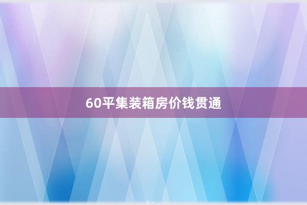 60平集装箱房价钱贯通